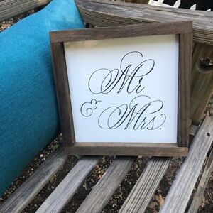 Mr. & Mrs. Wooden Sign